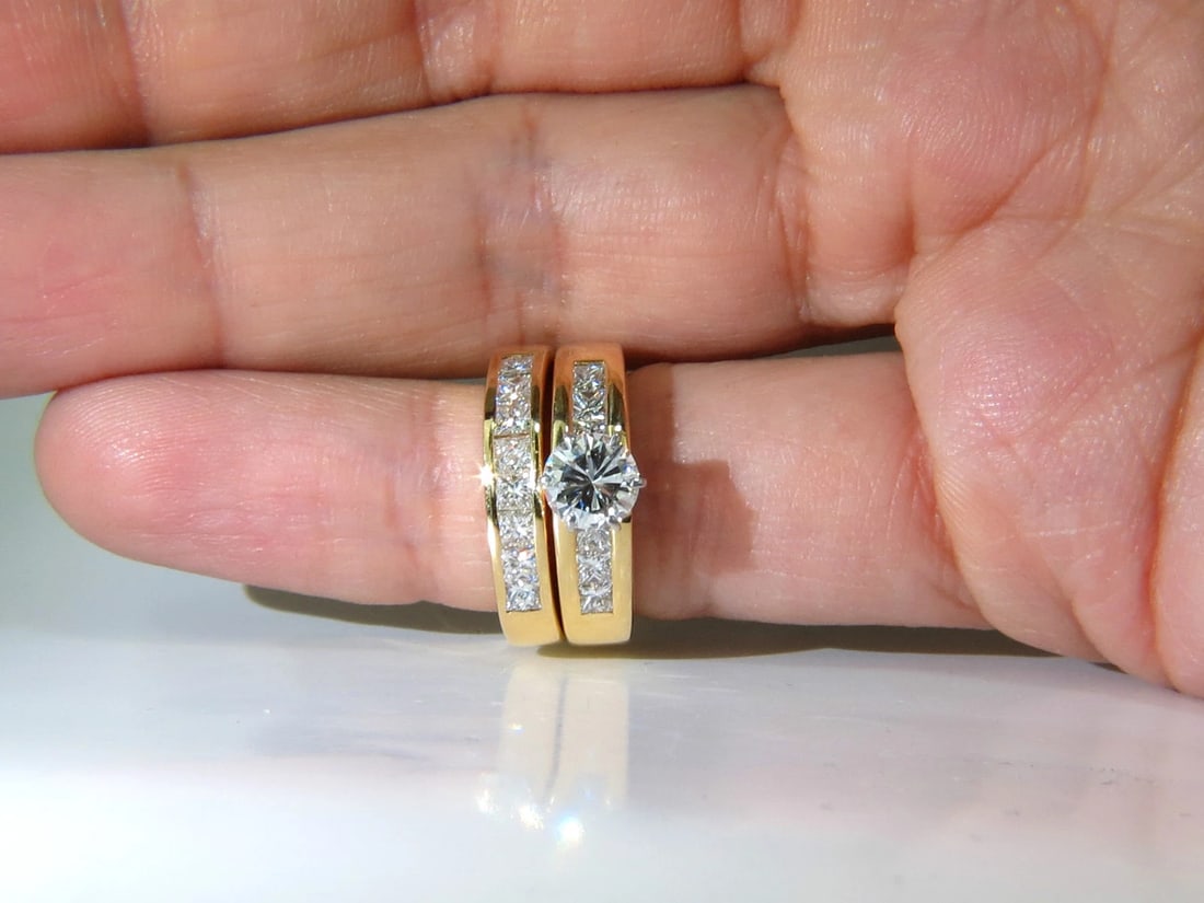 2.50CT NATURAL DIAMONDS ENGAGEMENT RING MATCHING BAND 14KT *v - 10