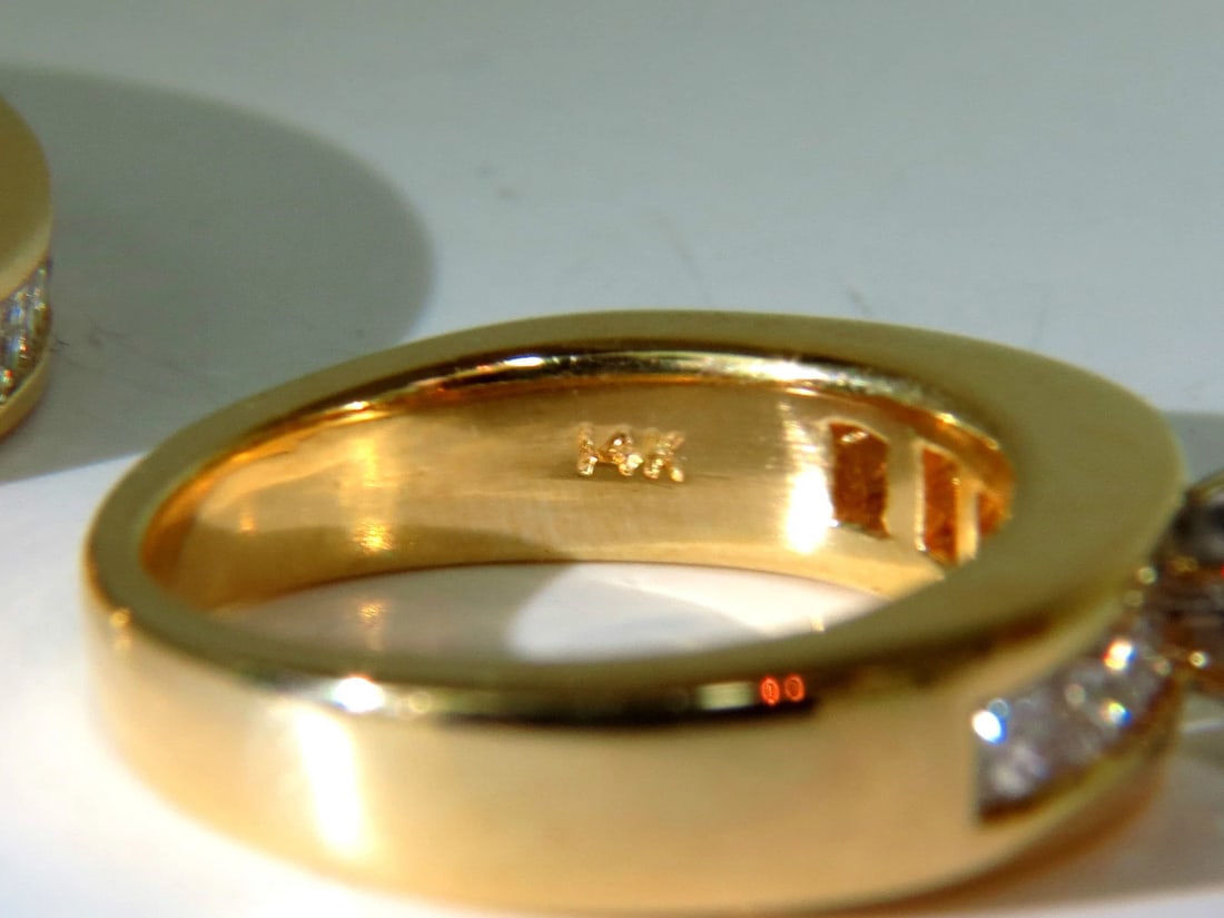 2.50CT NATURAL DIAMONDS ENGAGEMENT RING MATCHING BAND 14KT *v - 12