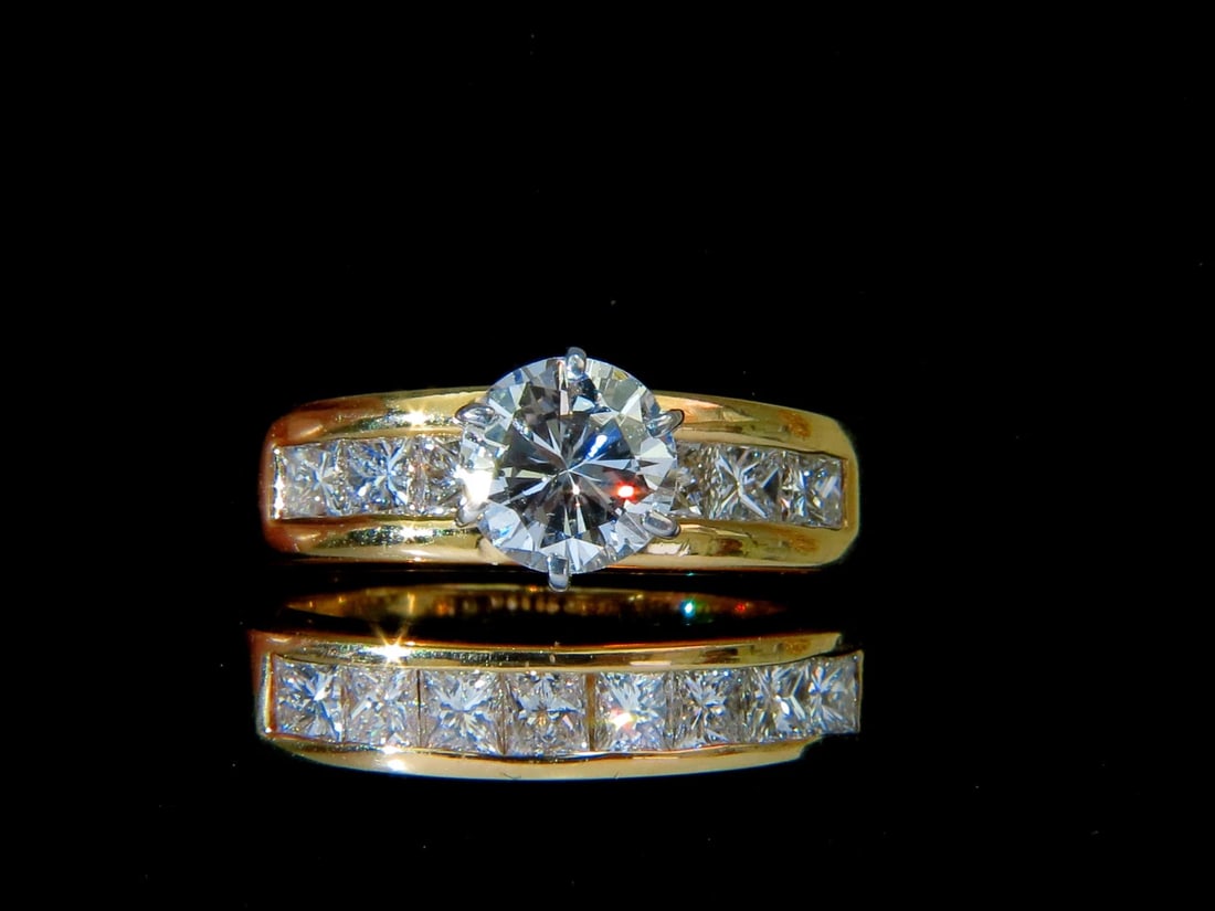 2.50CT NATURAL DIAMONDS ENGAGEMENT RING MATCHING BAND 14KT *v - 13