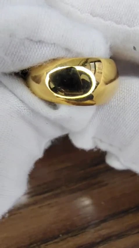 9mm Wide Classic 14kt Gold Band Semi Domed High Shine *v - 2