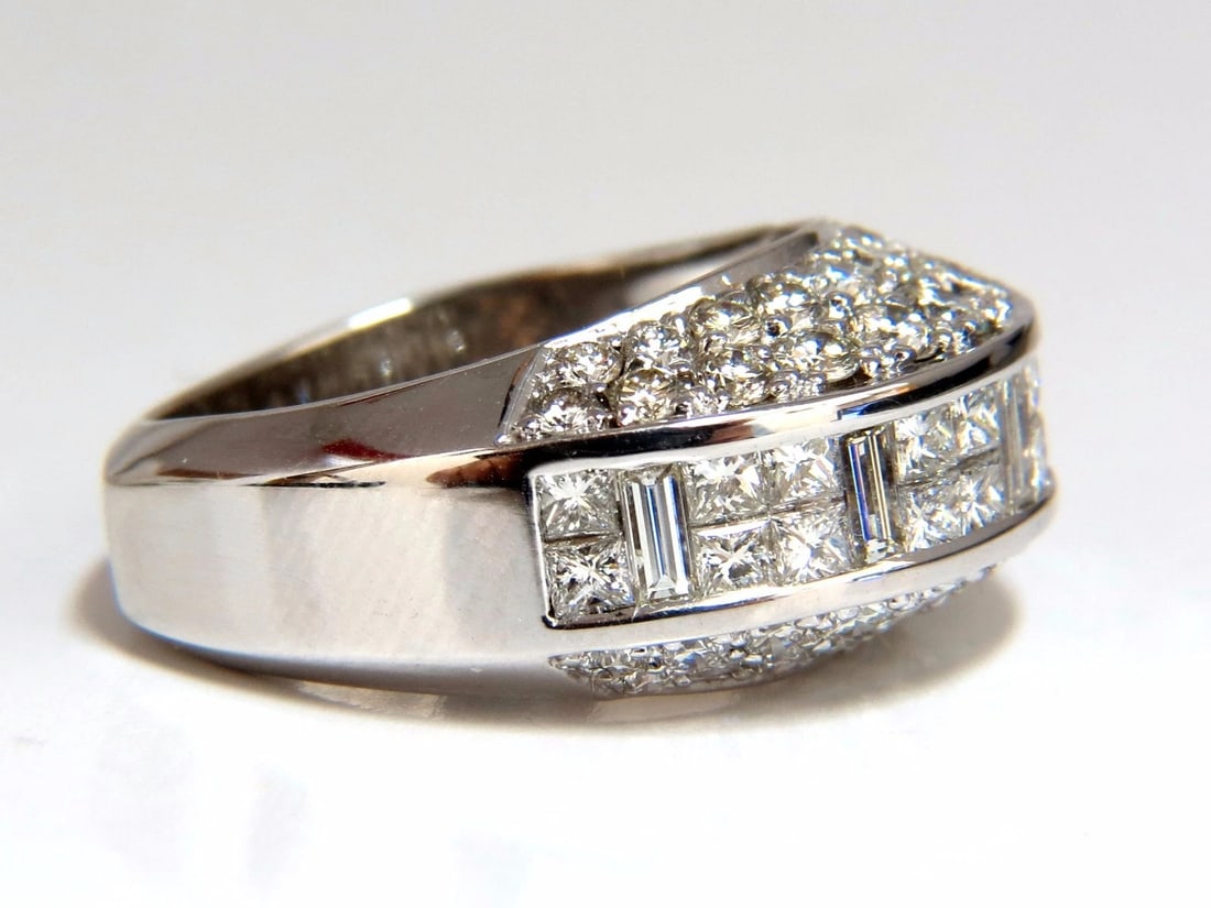 4.00ct diamonds raised contemporary ring three dimensional 18kt *v - 4