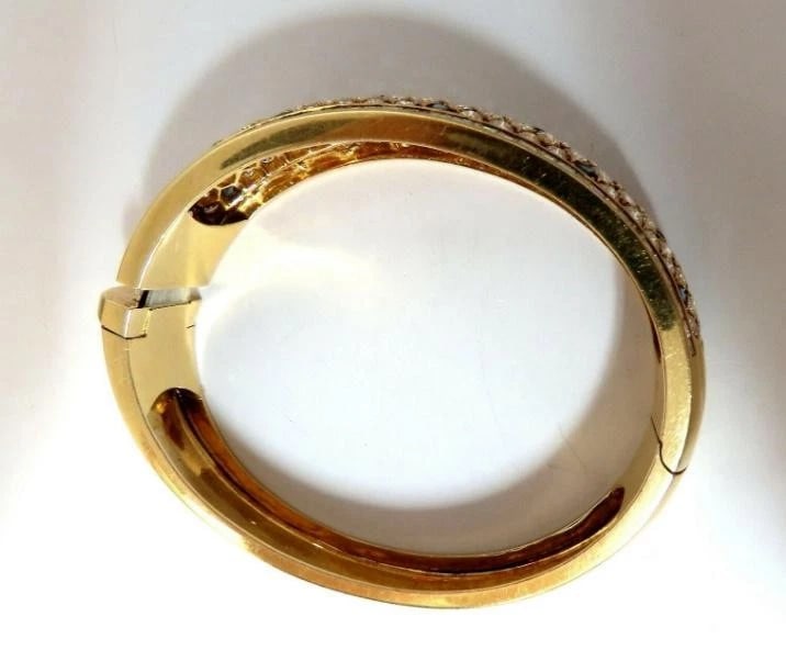 15.50ct. Natural Sapphire Diamonds Bangle Bracelet 18kt 12354** - 5