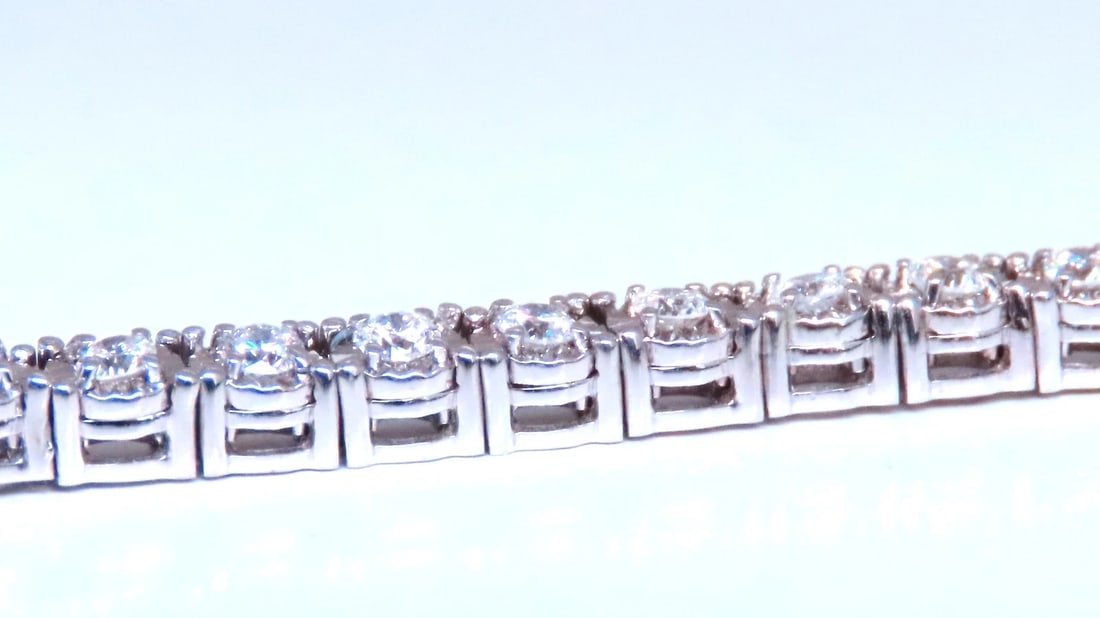 2.40ct natural round diamonds bracelet 14kt gold 12467** - 3