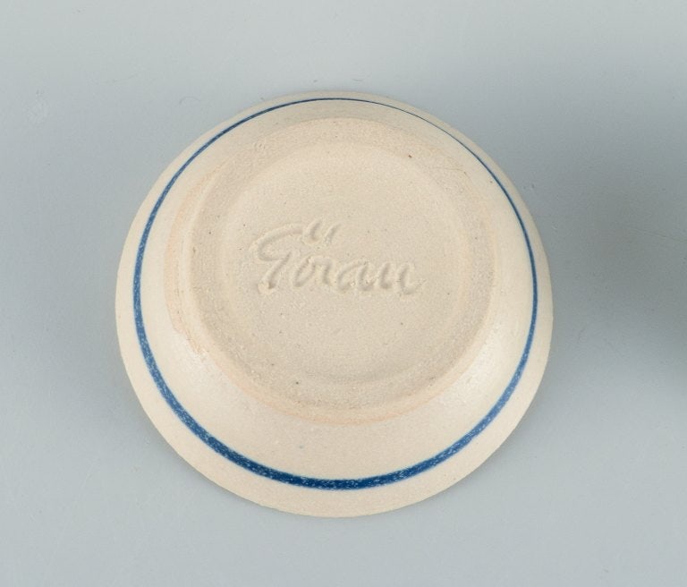 Swedish studio potters, six miniature bowls. Late 1900s. - 7