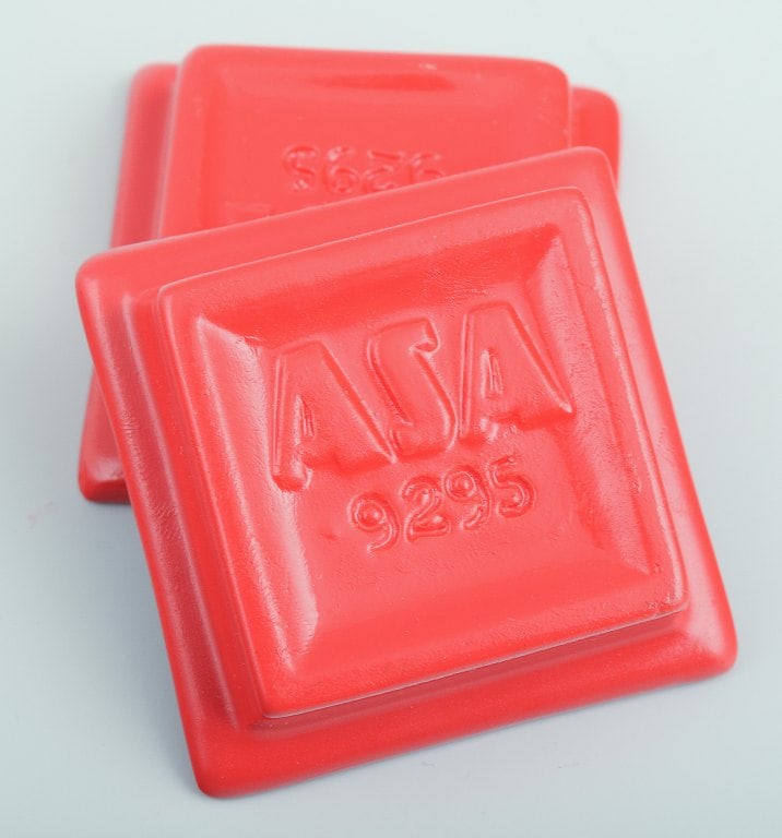 ASA, Germany. A collection of ten small square ceramic bowls. Late 1900s. - 4