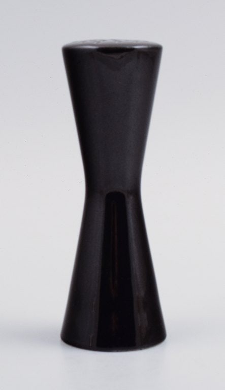 Stig Lindberg for Gustavsberg. "Colorado" salt shaker. Beautiful glaze in black. 1960s. - 3