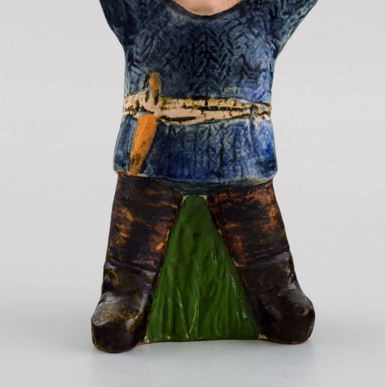 Lisa Larson for Gustavsberg. Figure in glazed stoneware. Emil from Lønneberg. Late 20th - 4