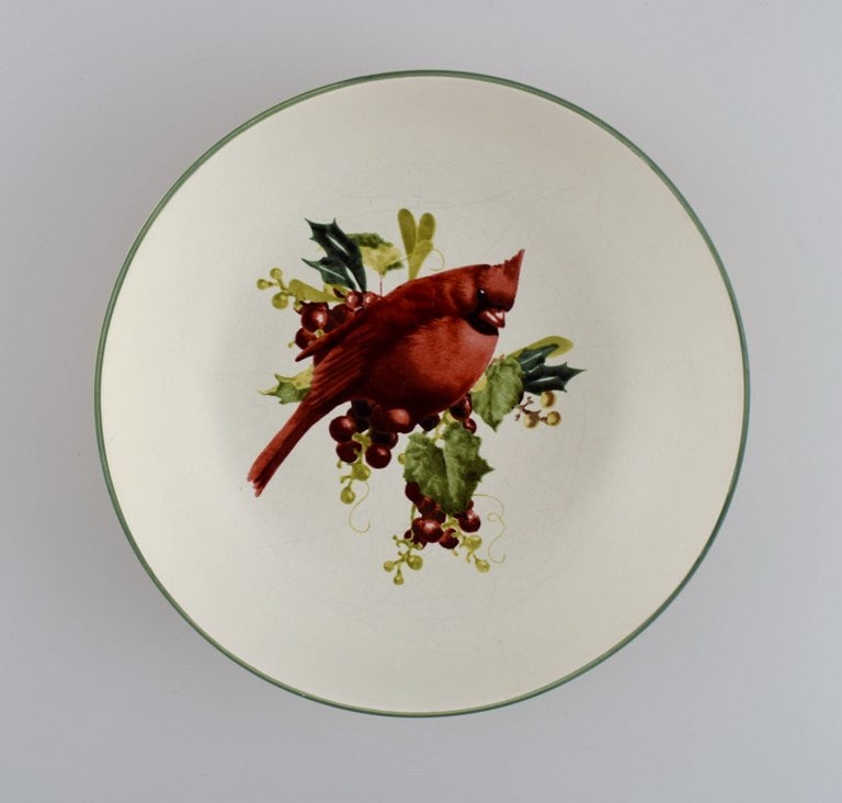 Catherine McClung for Lenox. "Winter greetings everyday". Three bowls / dishes in glazed stoneware - 3