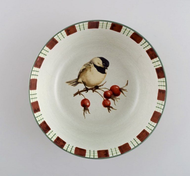 Catherine McClung for Lenox. "Winter greetings everyday". Six bowls in glazed stoneware decorated - 4