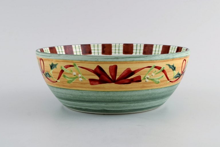 Catherine McClung for Lenox. "Winter greetings everyday". Six bowls in glazed stoneware decorated - 6
