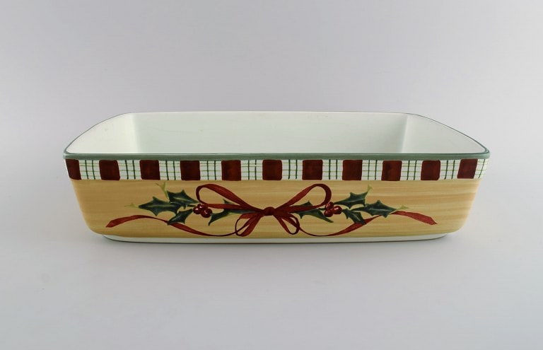Catherine McClung for Lenox. "Winter greetings everyday". Two large dishes in glazed stoneware - 4