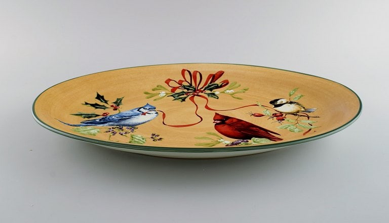 Catherine McClung for Lenox. "Winter greetings everyday". Large serving dish in glazed stoneware - 3