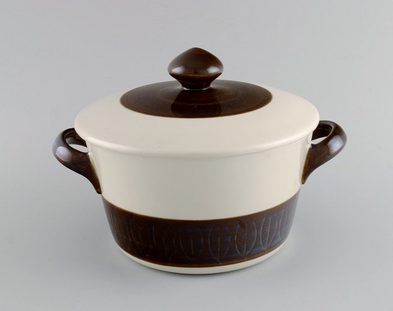 Hertha Bengtson (1917-1993) for Rörstrand. Koka pot in glazed stoneware. 1960s. - 3