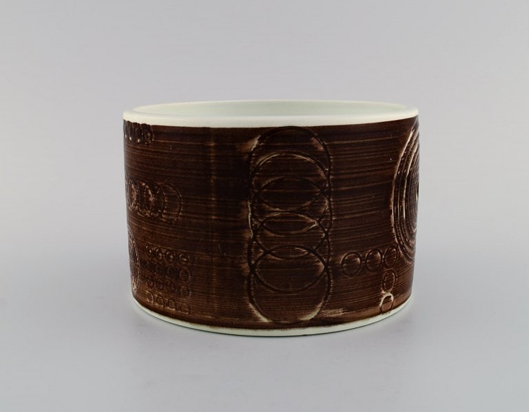Olle Alberius for Rörstrand. Sarek flower pot in hand-painted and glazed ceramics with - 4