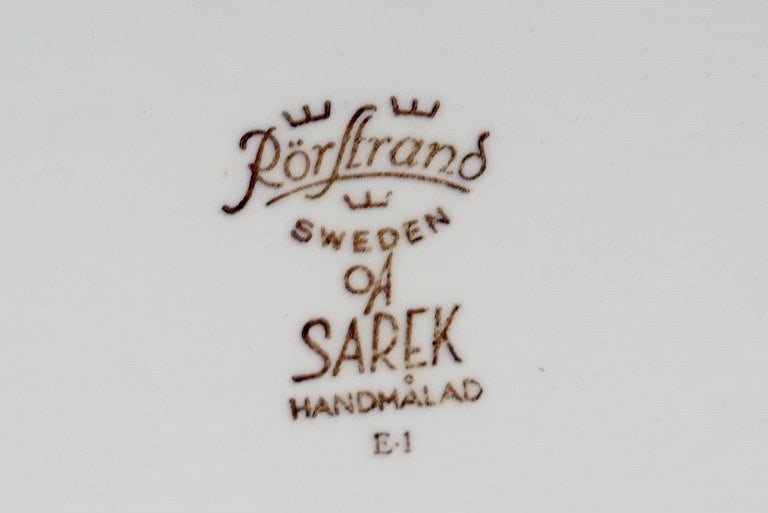 Olle Alberius for Rörstrand. Sarek dish / bowl in hand-painted and glazed ceramics with - 7