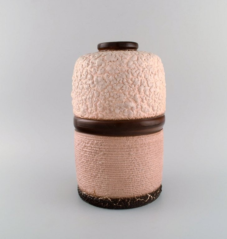 Louis Dage (1885 - 1961), French ceramist. Large art deco vase in glazed ceramics. 1940s. - 3