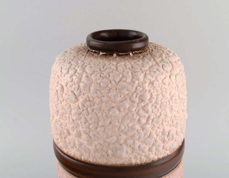 Louis Dage (1885 - 1961), French ceramist. Large art deco vase in glazed ceramics. 1940s. - 4