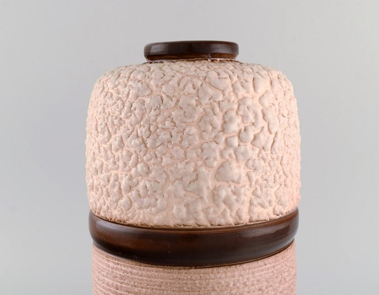 Louis Dage (1885 - 1961), French ceramist. Large art deco vase in glazed ceramics. 1940s. - 5