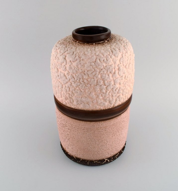 Louis Dage (1885 - 1961), French ceramist. Large art deco vase in glazed ceramics. 1940s. - 6