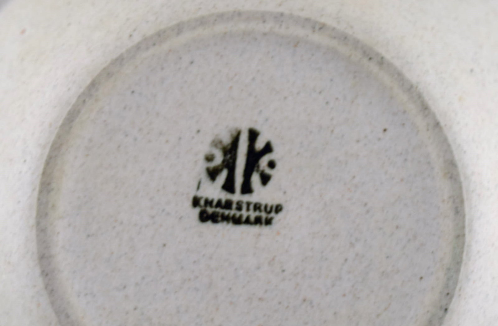 Four Knabstrup porridge bowls in partially glazed stoneware. Retro. Danish design, 1960/70s. - 6