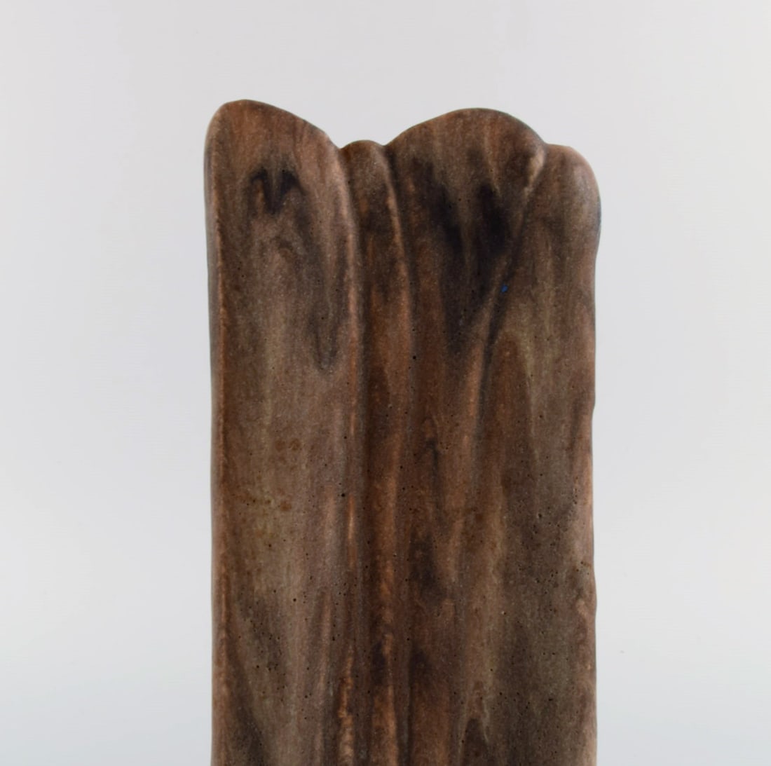 European studio ceramicist. Unique vase in glazed ceramics. Beautiful glaze in brown shades. Late - 7