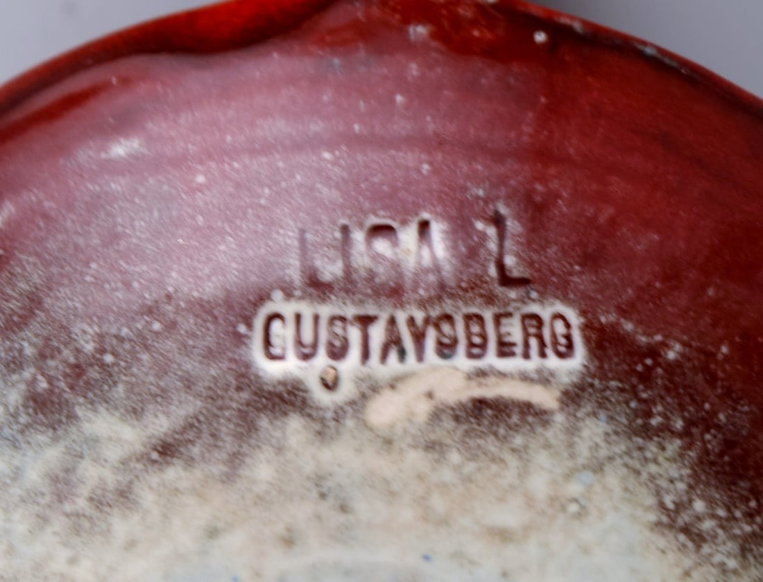 Lisa Larson for Gustavsberg. Turtle in glazed stoneware. Beautiful glaze in shades of red. 1970s. - 7