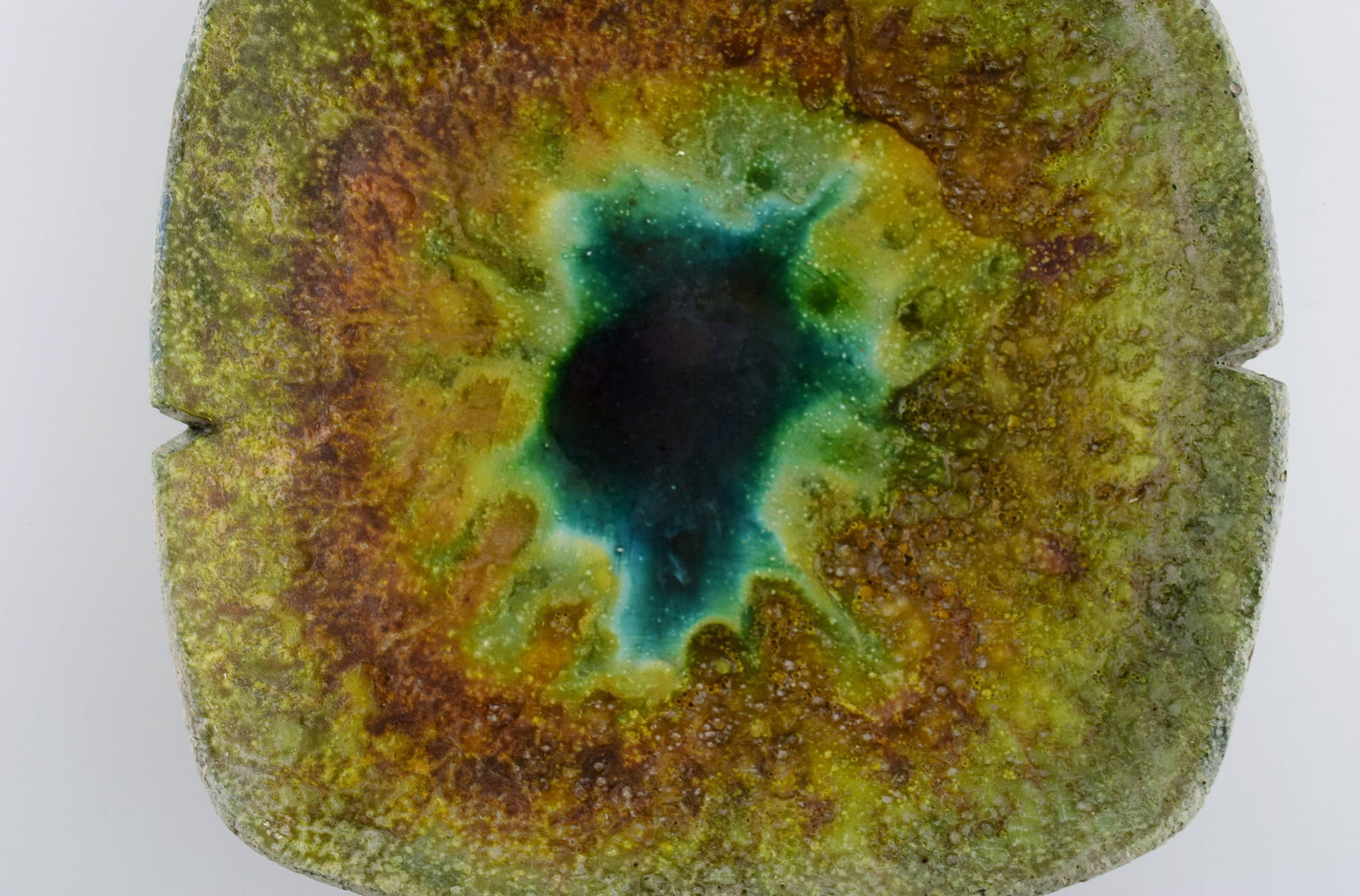 Marcello Fantoni (b.1915), Italy. Unique bowl in glazed ceramics. Beautiful glaze in shades of green - 4