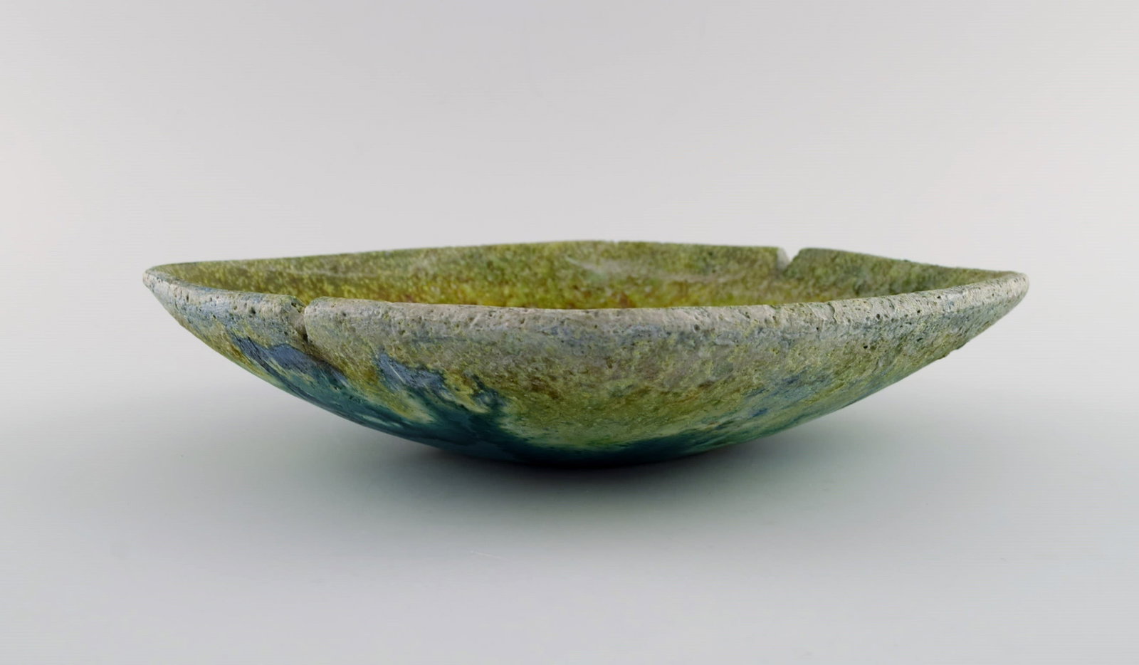 Marcello Fantoni (b.1915), Italy. Unique bowl in glazed ceramics. Beautiful glaze in shades of green - 6