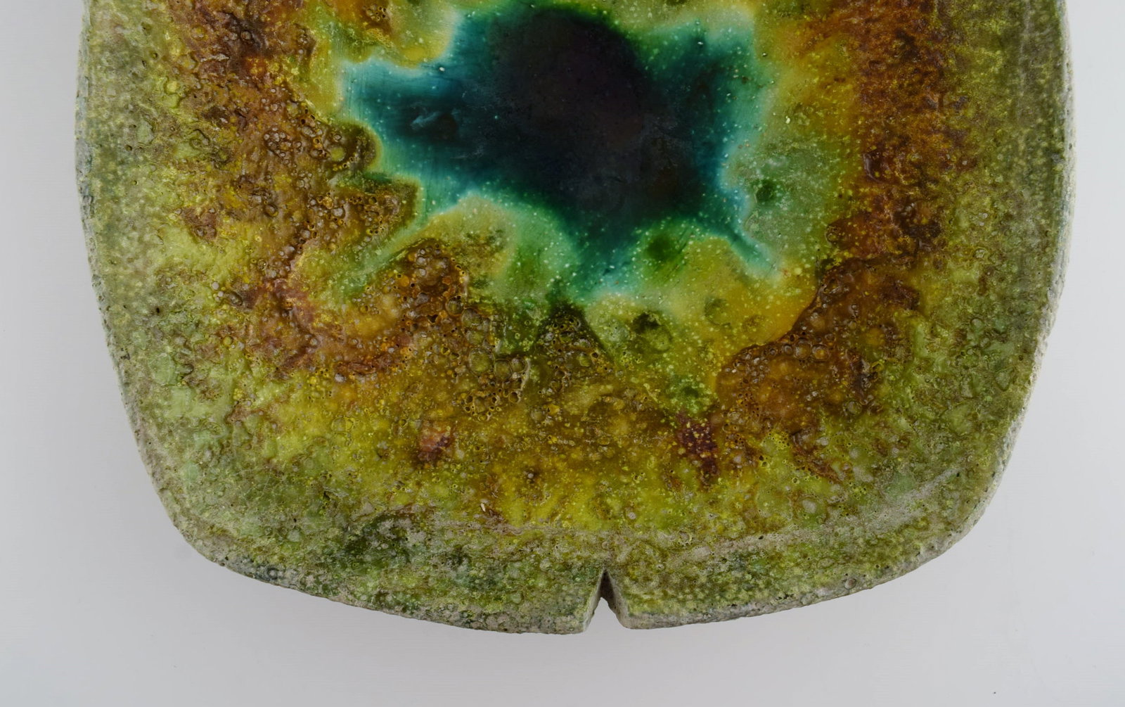Marcello Fantoni (b.1915), Italy. Unique bowl in glazed ceramics. Beautiful glaze in shades of green - 8