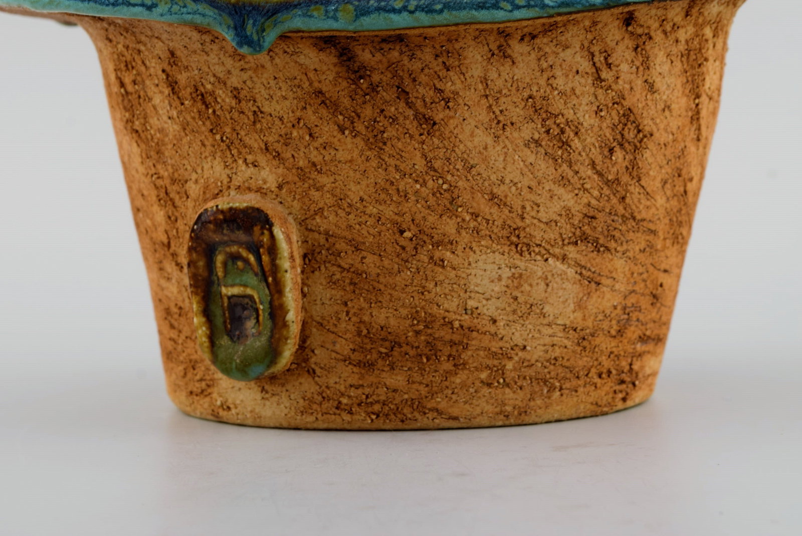 Curt M. Addin (1931-2007) for Glumslöv. Freeform vase in partially glazed stoneware. Beautiful - 4