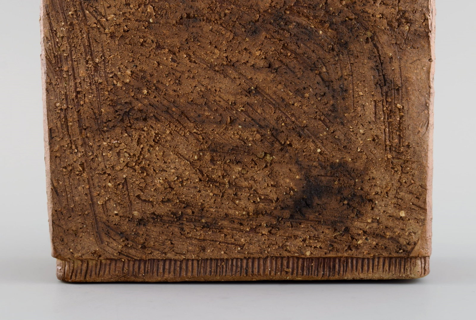 Curt M. Addin (1931-2007) for Glumslöv. Vase in partially glazed stoneware. Beautiful speckled - 7
