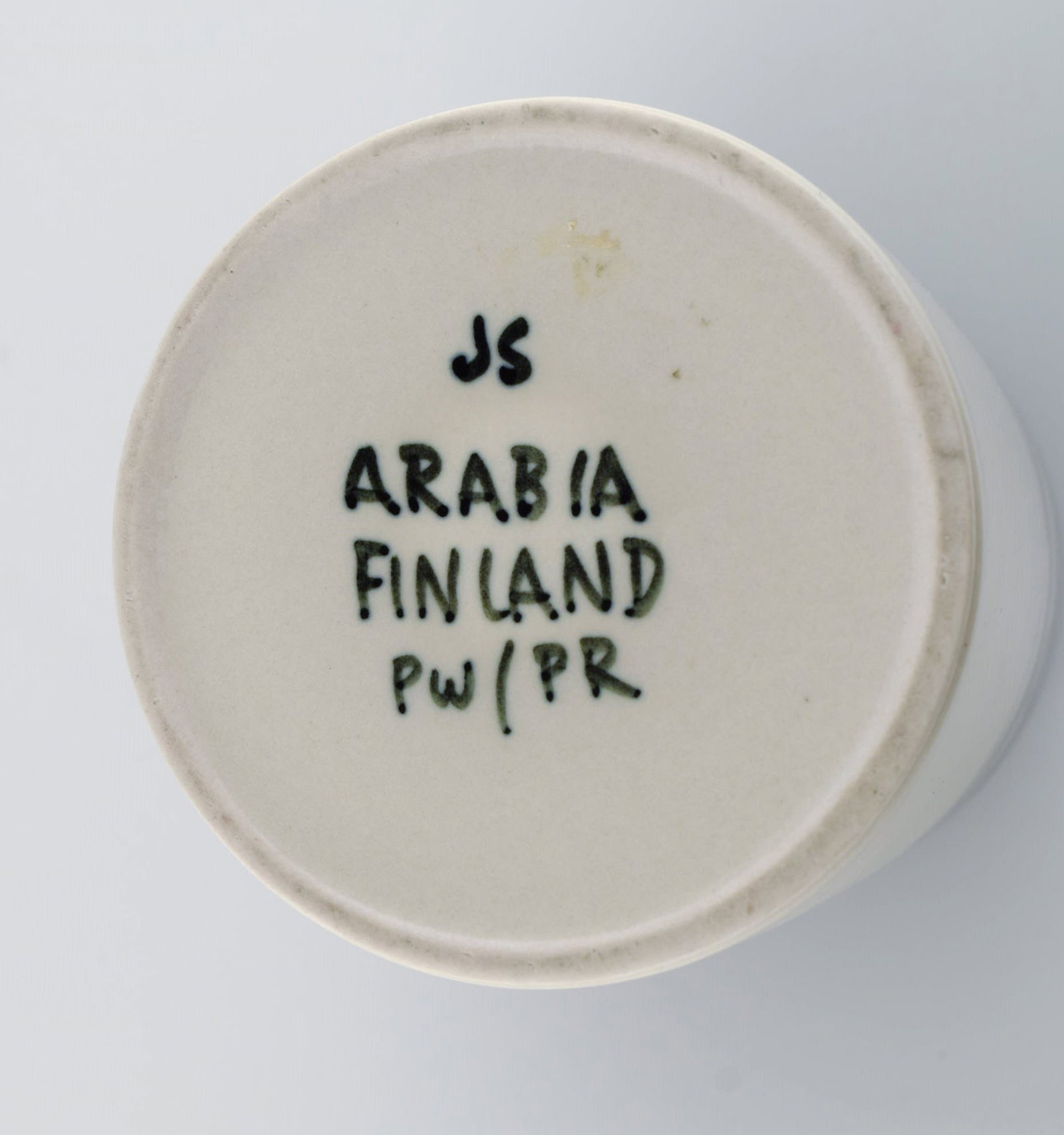Peter Winquist for Arabia. Modernist vase in glazed ceramics with silver decoration. Finnish design, - 7