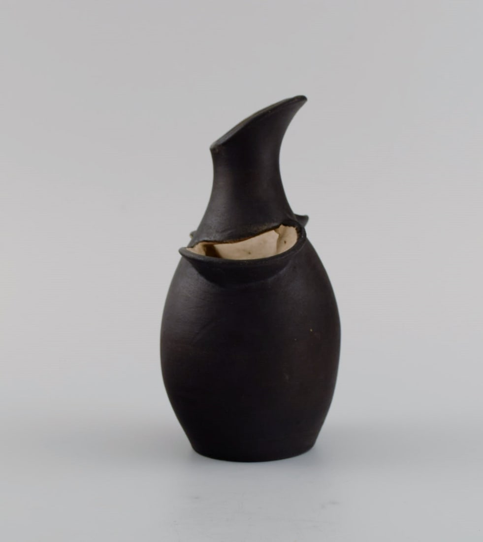 German studio ceramicist. Unique vase in glazed stoneware. 1960 / 70s. - 3