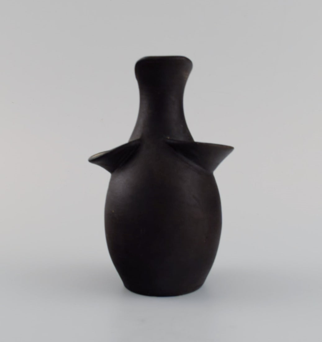 German studio ceramicist. Unique vase in glazed stoneware. 1960 / 70s. - 4