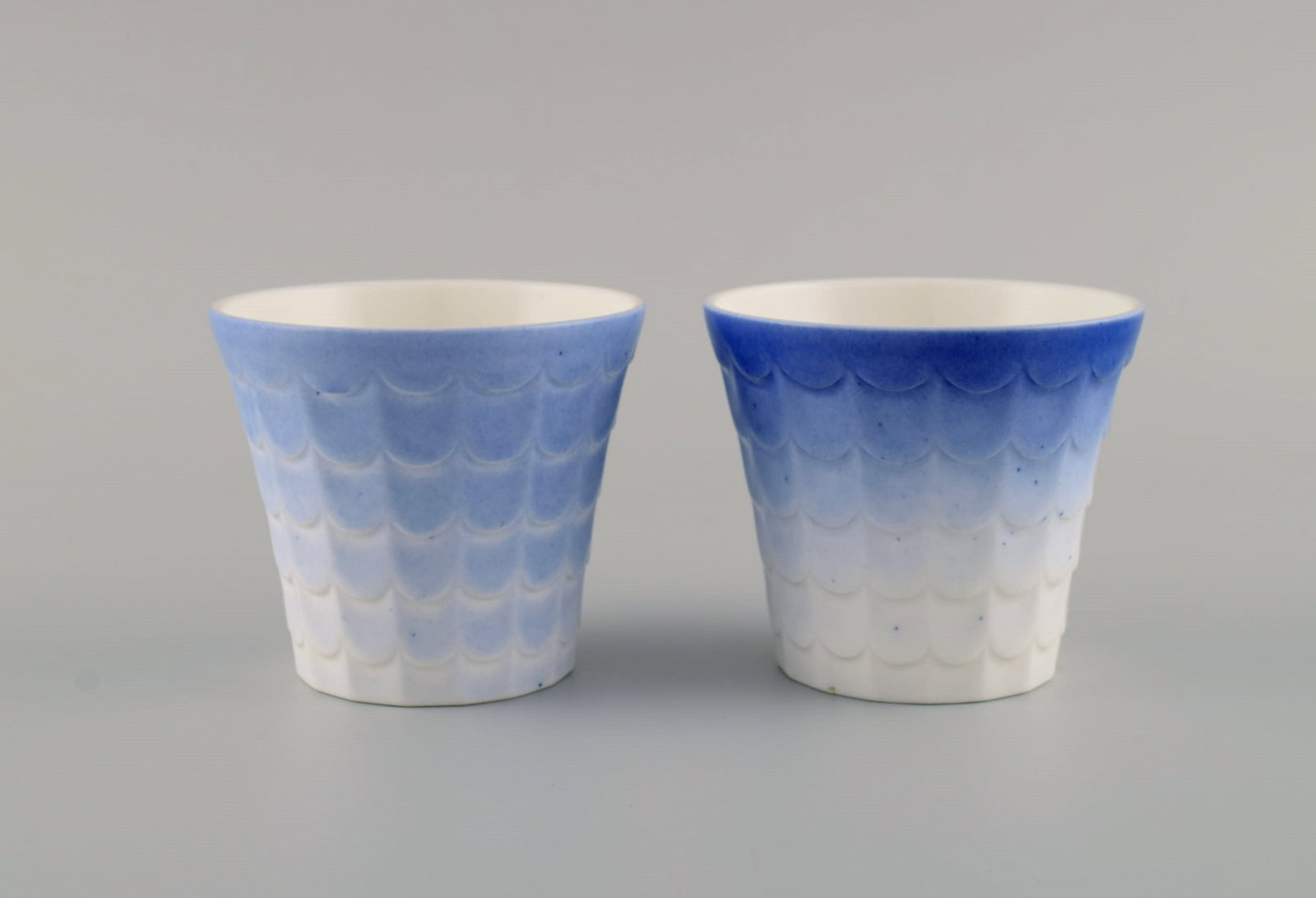 Wilhelm Kåge for Gustavsberg. Four art deco herb pots in glazed porcelain. Swedish design, - 3