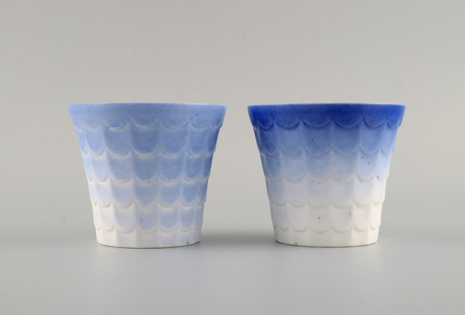 Wilhelm Kåge for Gustavsberg. Four art deco herb pots in glazed porcelain. Swedish design, - 4