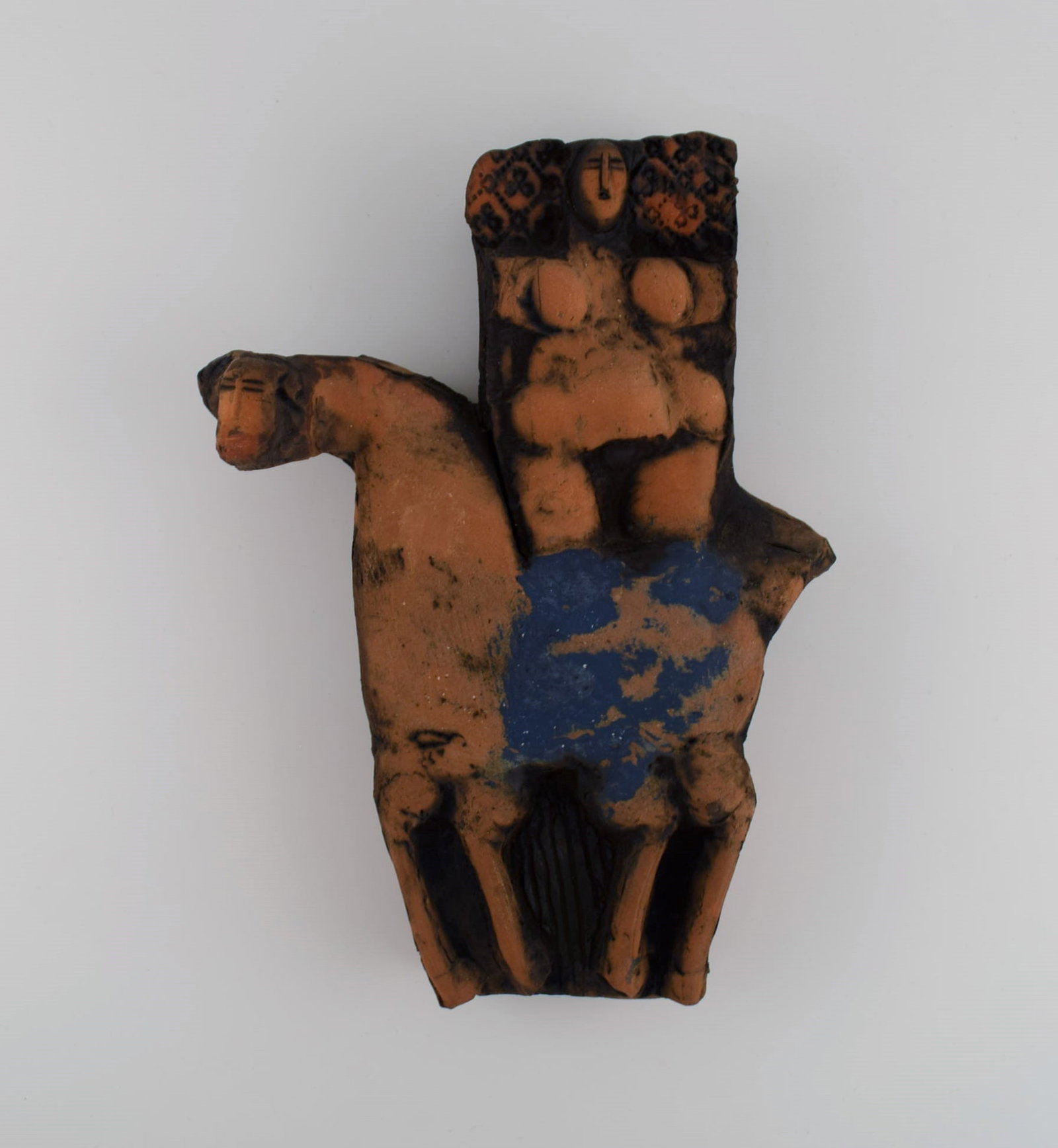 Niels Helledie (b. 1927), Denmark. Unique sculpture / wall relief in hand-painted and glazed (1 of 8)