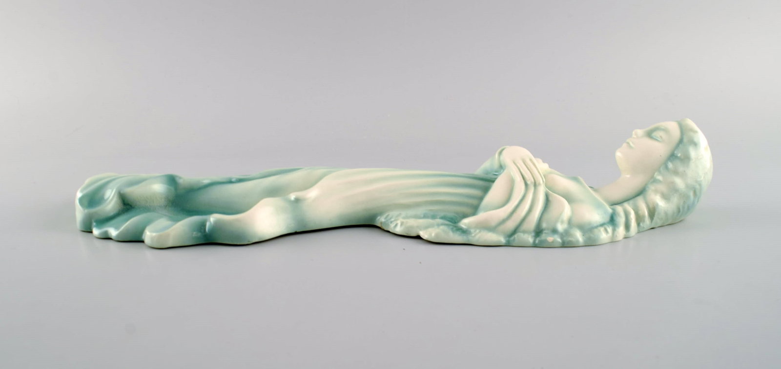 Goldscheider, Austria. Art deco wall figure in glazed ceramics. Madonna. Beautiful glaze in - 6