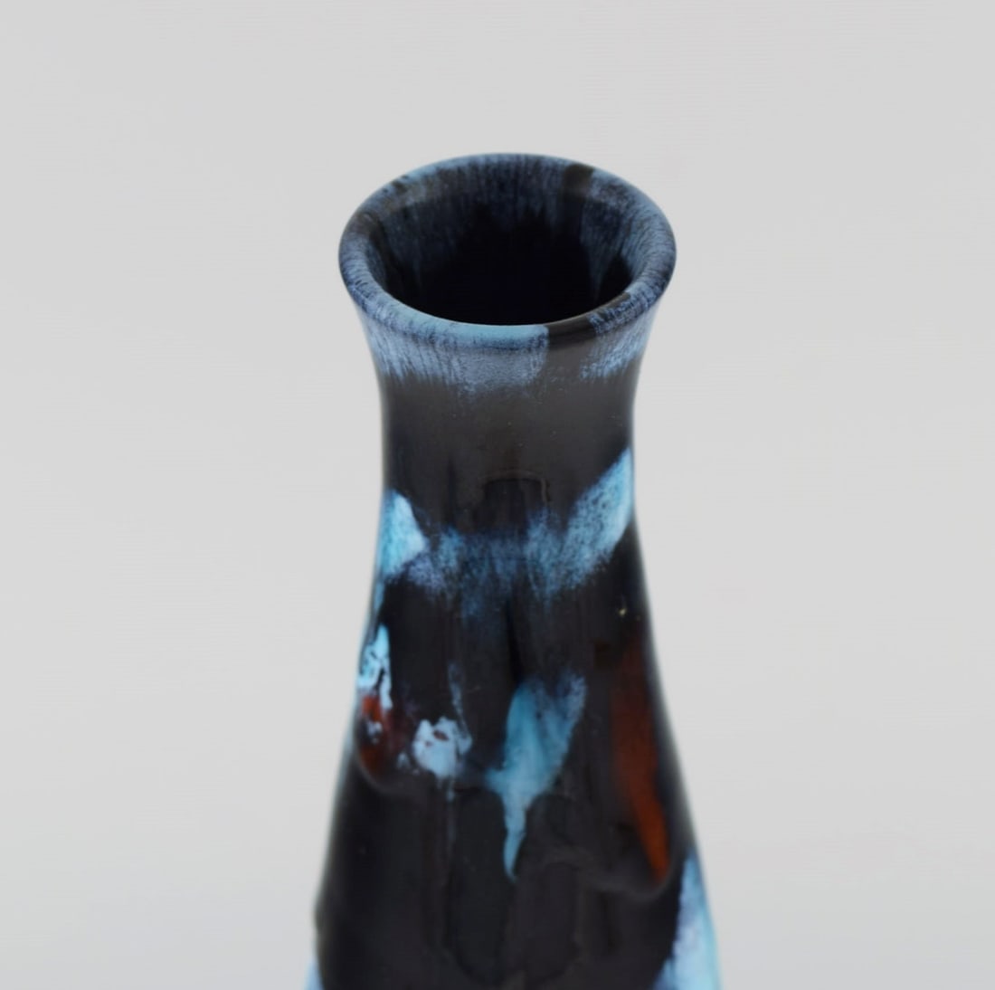 Otello Rosa for Miracoli, Venezia. Large unique vase in glazed stoneware. Beautiful glaze in dark - 7