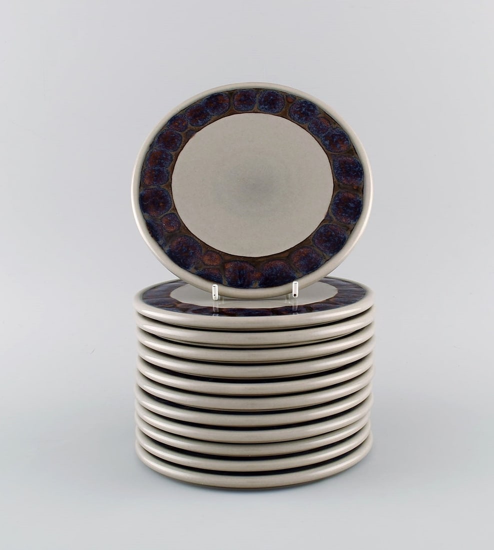 Twelve Bing & Grøndahl Mexico butter boards in glazed stoneware. Model number 950. Danish (1 of 5)