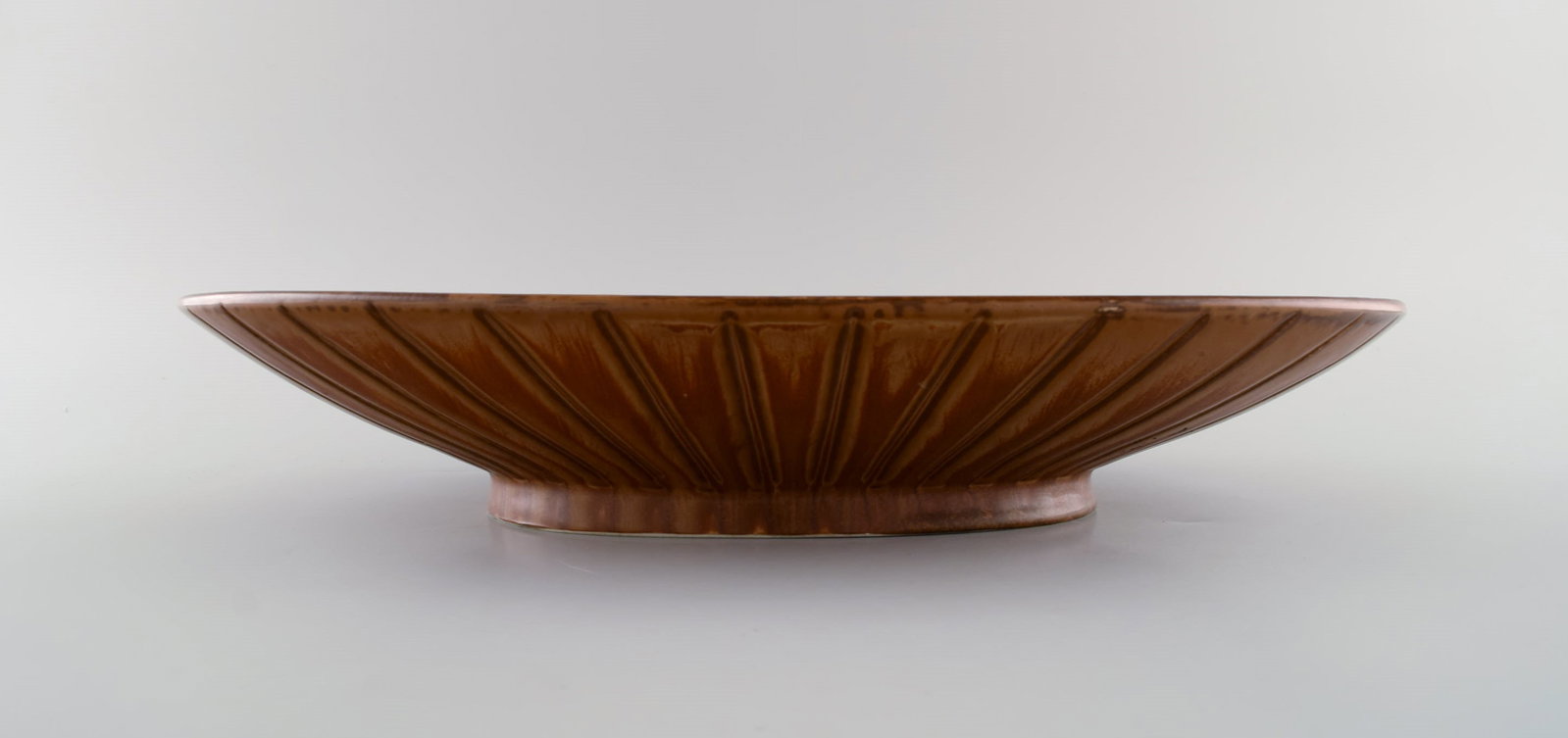 Gunnar Nylund (1904-1997) for Rörstrand. Large and rare bowl in glazed ceramics. Beautiful - 4