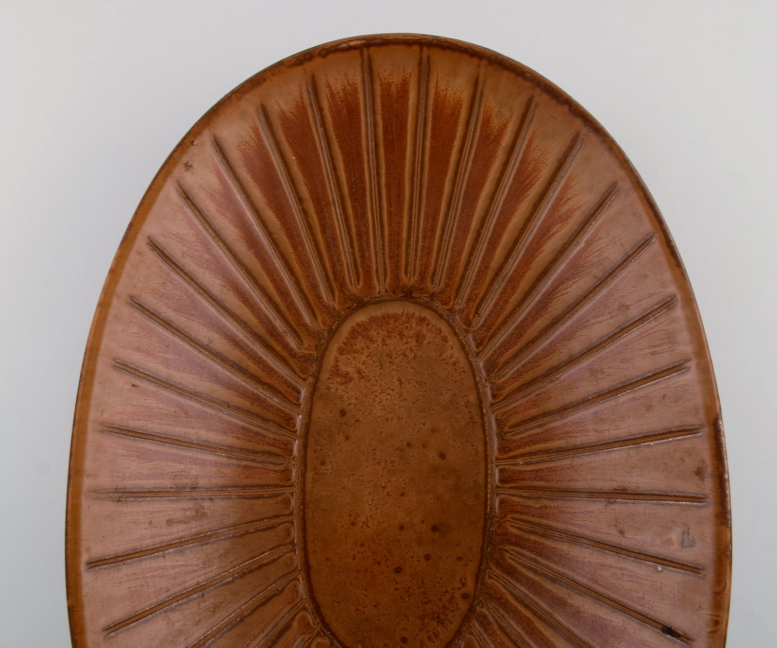 Gunnar Nylund (1904-1997) for Rörstrand. Large and rare bowl in glazed ceramics. Beautiful - 7