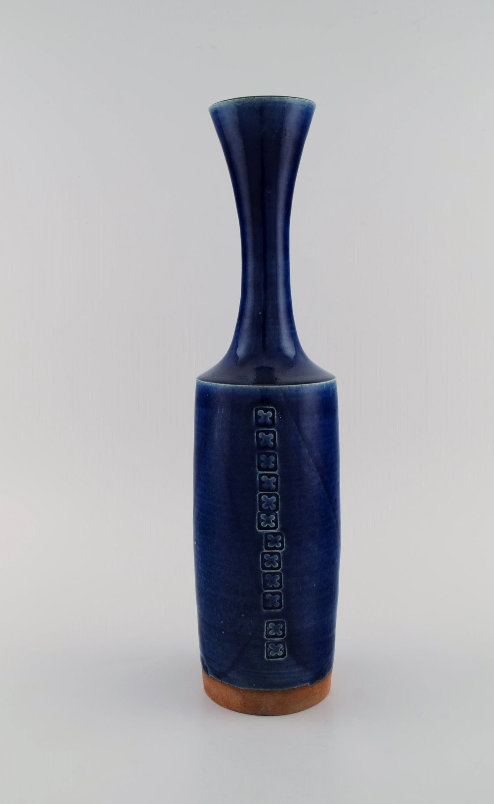 Jacob Bang (1932-2011) for Arne Bang. Large unique vase in glazed stoneware with geometric patterns. - 4
