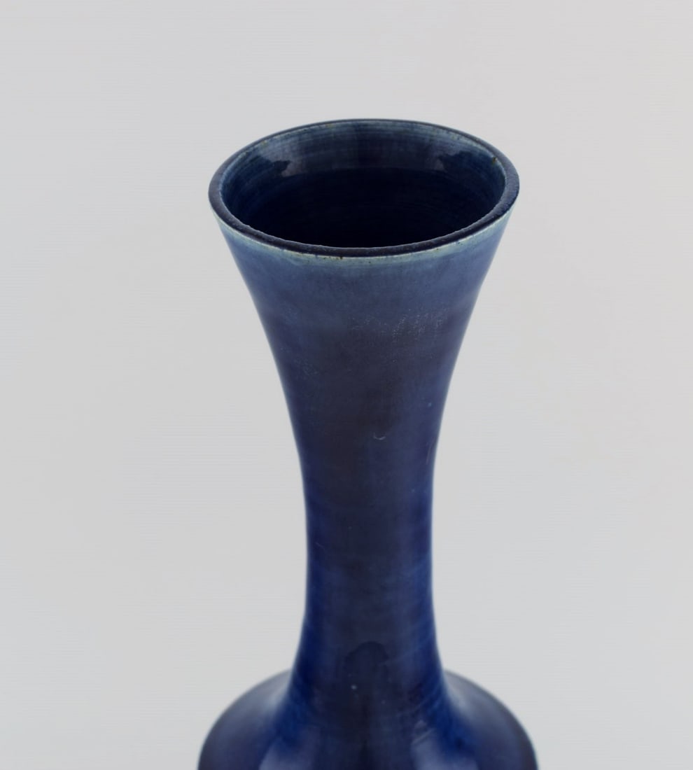Jacob Bang (1932-2011) for Arne Bang. Large unique vase in glazed stoneware with geometric patterns. - 5