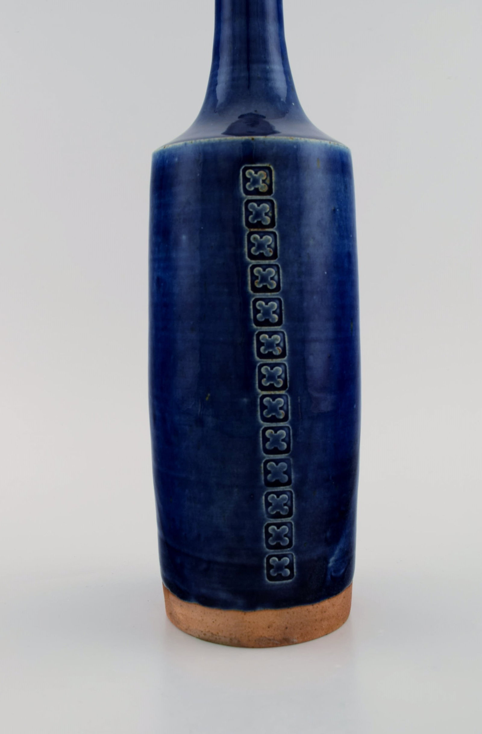 Jacob Bang (1932-2011) for Arne Bang. Large unique vase in glazed stoneware with geometric patterns. - 7