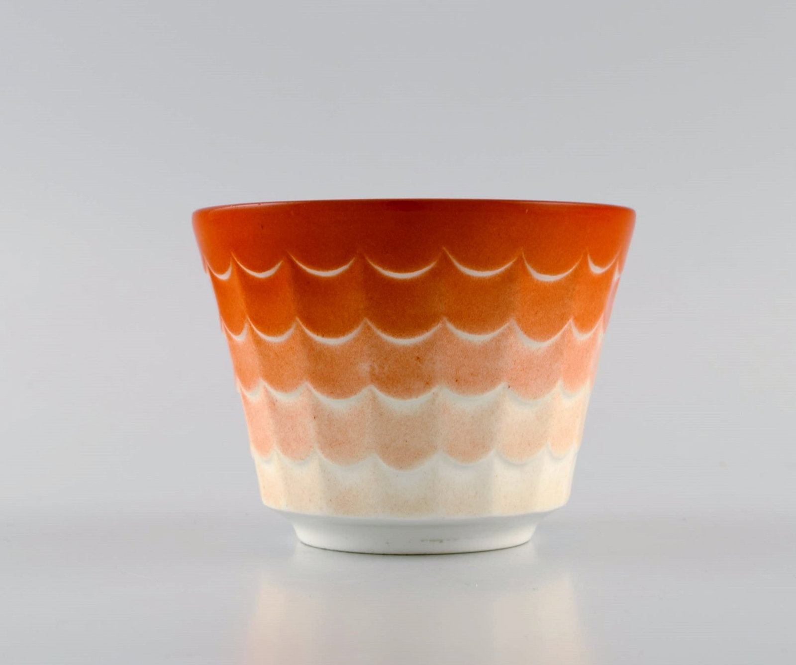 Wilhelm Kåge for Gustavsberg. Eight art deco herb pots in glazed porcelain. Swedish design, - 5