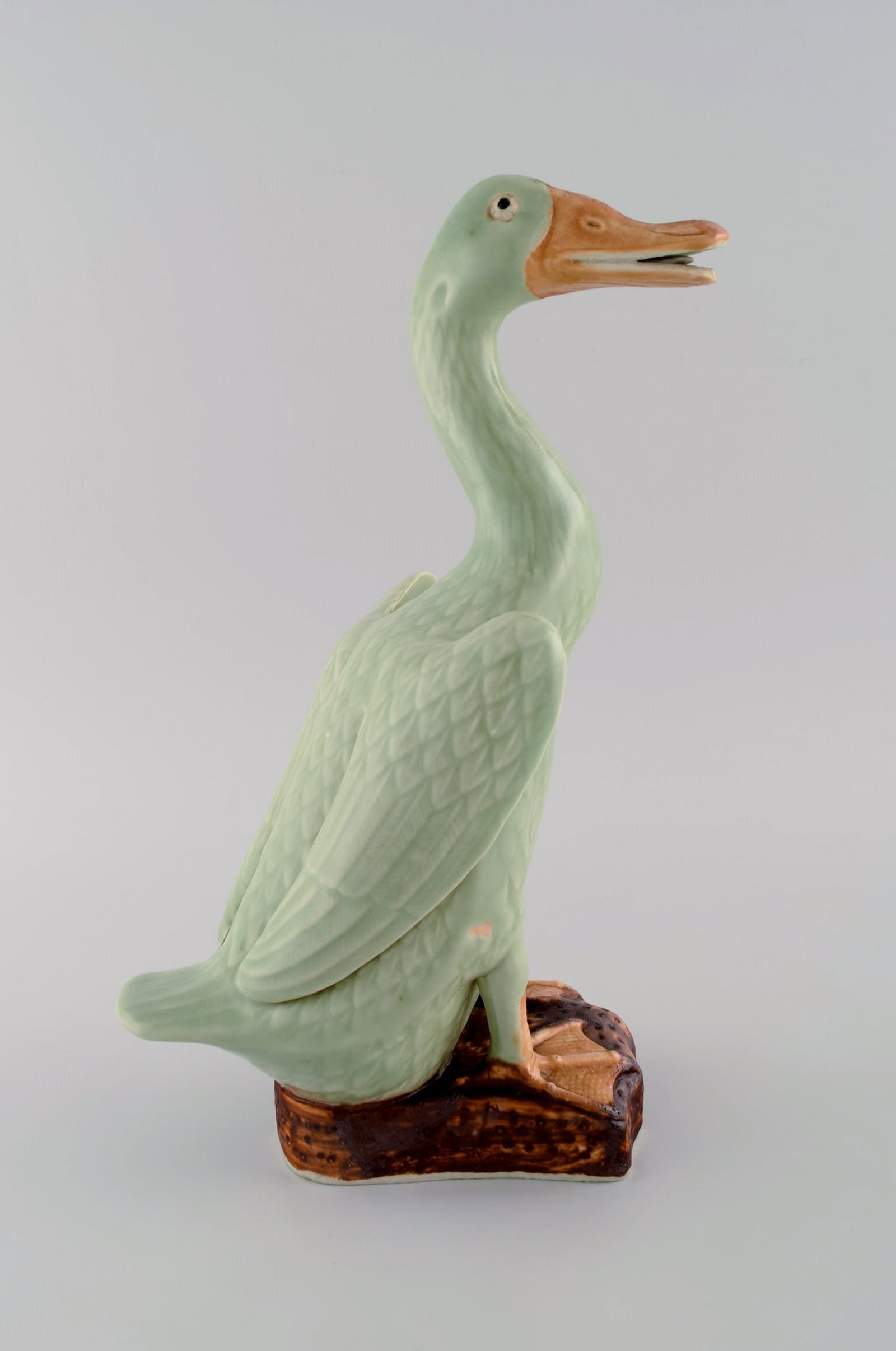 Austrian studio ceramicist. Goose in glazed stoneware. 1930s / 40s. - 3