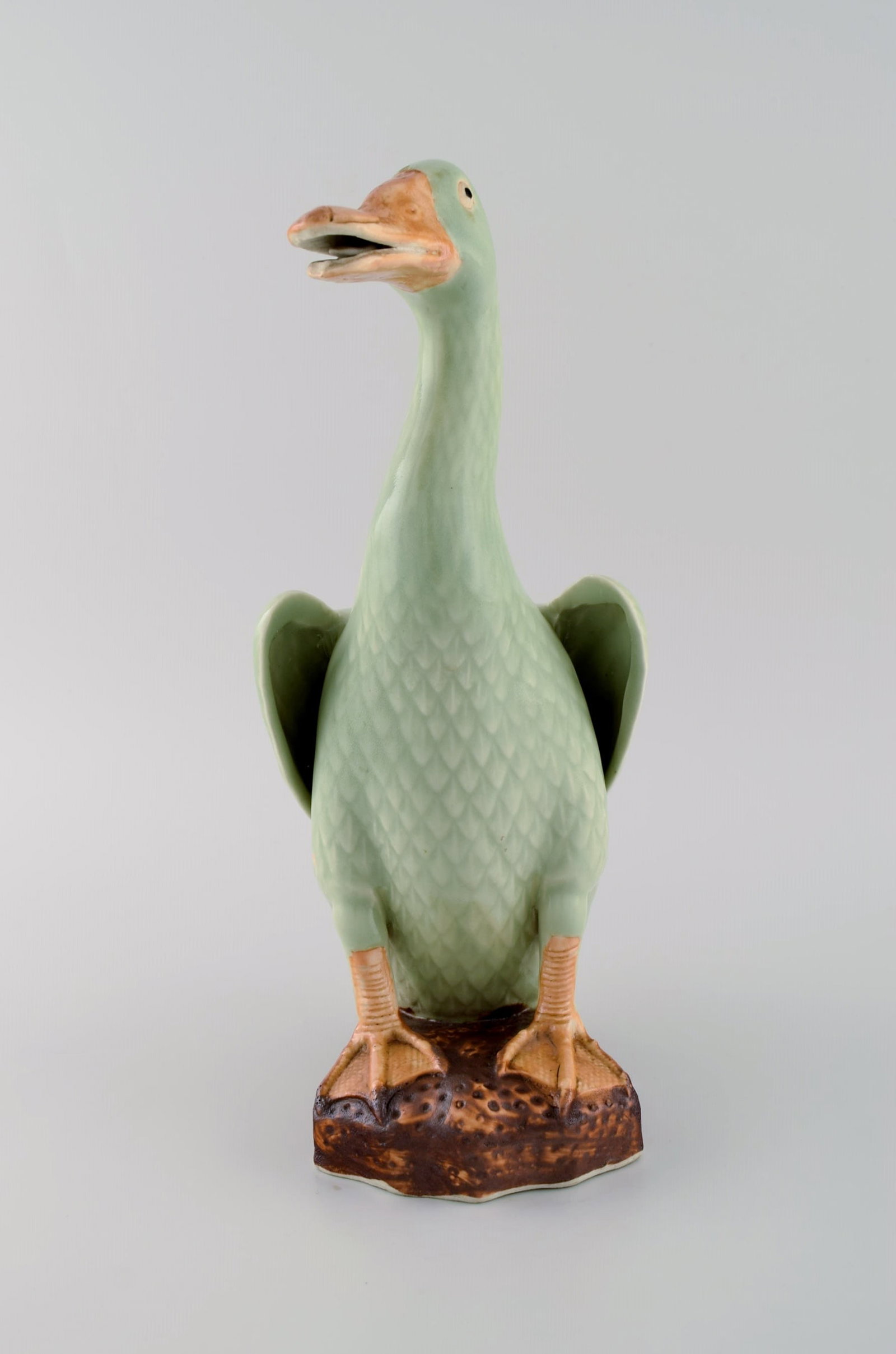 Austrian studio ceramicist. Goose in glazed stoneware. 1930s / 40s. - 4