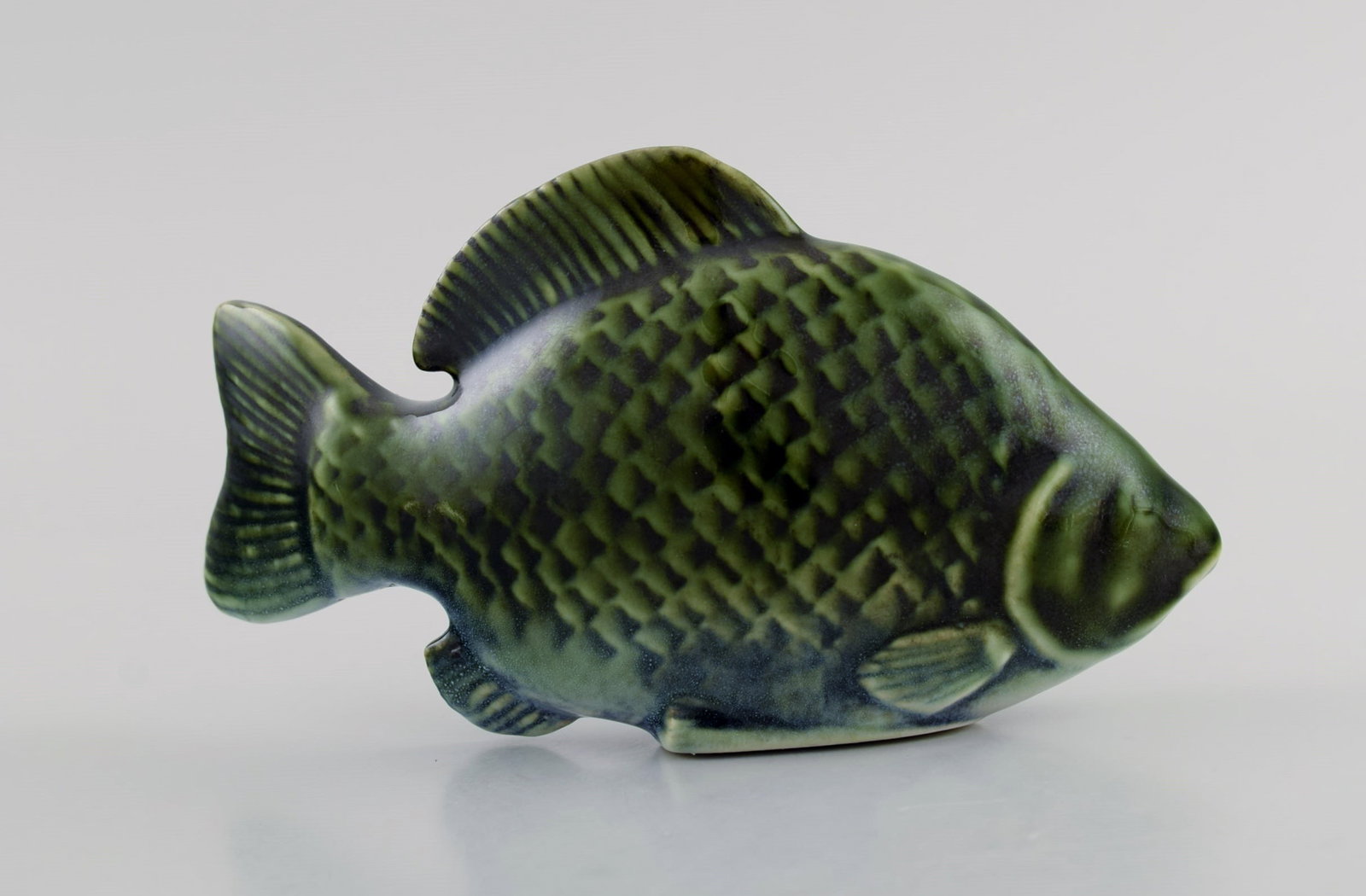 Sven Wejsfelt (1930-2009) for Gustavsberg. Unique Stim fish in glazed ceramics. Perch. 1980s. - 3