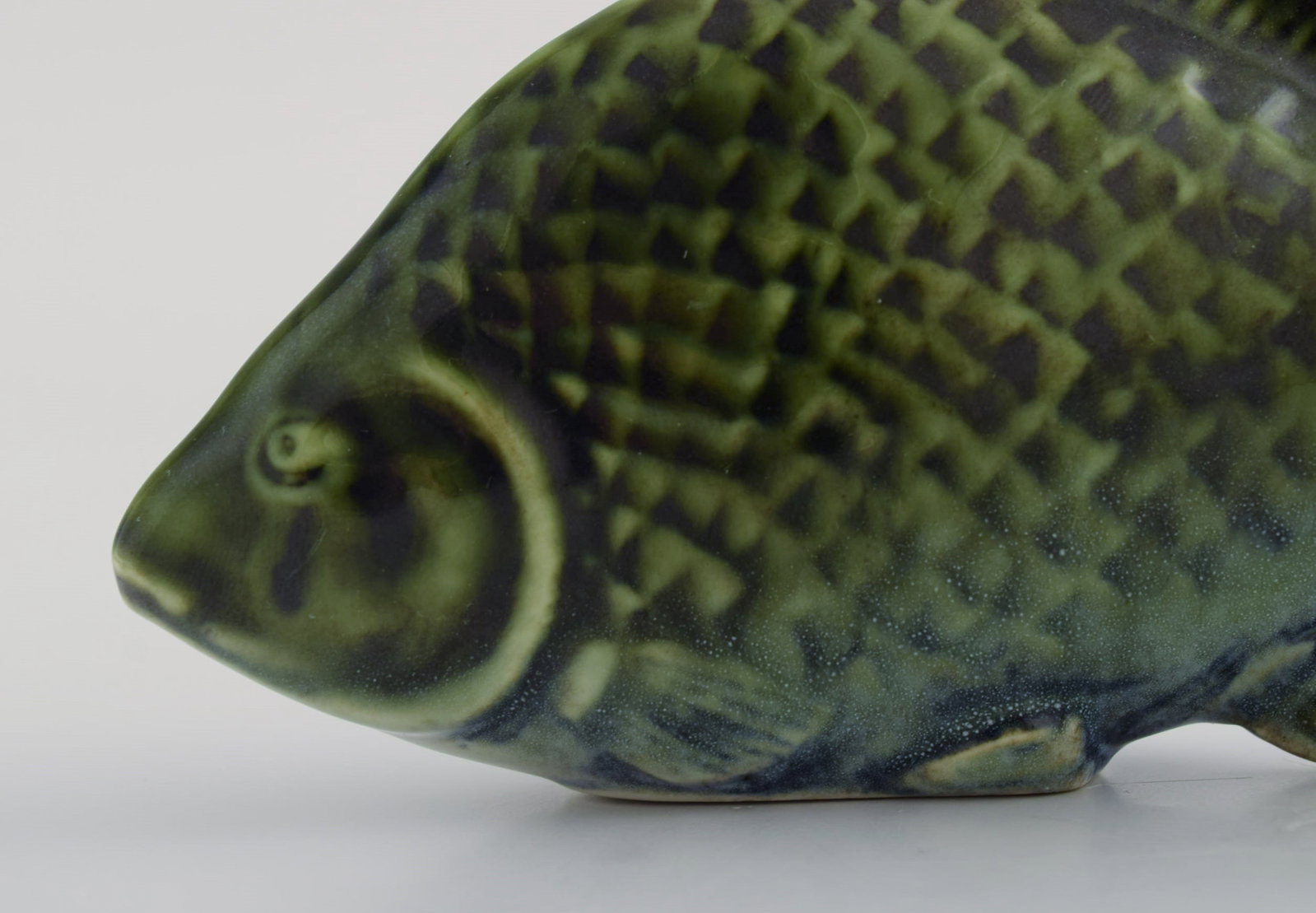 Sven Wejsfelt (1930-2009) for Gustavsberg. Unique Stim fish in glazed ceramics. Perch. 1980s. - 4
